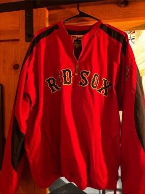 Majestic Red and Navy Red Sox Pullover